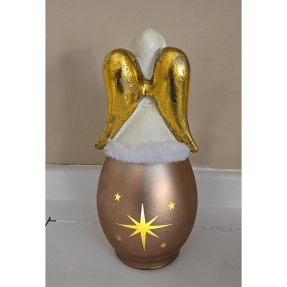 Vintage Angel-Lit Gold Figurine With Star Design & LED Light-Up Base - Picture 3 of 6